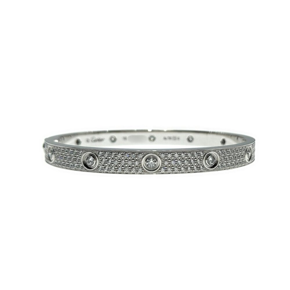 Cartier Love Bracelet Diamond-Paved 18K white gold Size 19